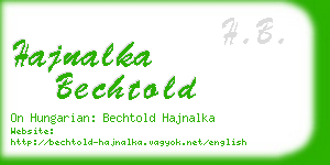 hajnalka bechtold business card